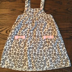 🎀 Gymboree Grey Blush Pink Cheetah Cord Dress